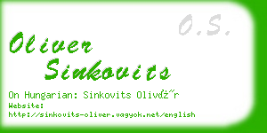 oliver sinkovits business card